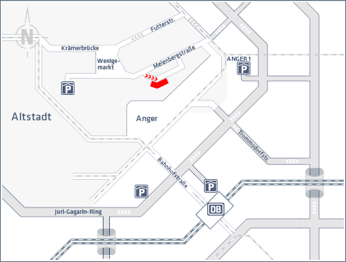 Innenstadtanfahrt zu wortart